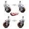 Service Caster 4 Inch High Temp Glass Filled Nylon 1/2 Inch Threaded Stem Caster Brakes SCC, 2PK SCC-TS20S414-GFNSHT-121315-2-TLB-2 - alternate 2